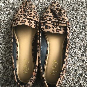 NWOT leopard print flats